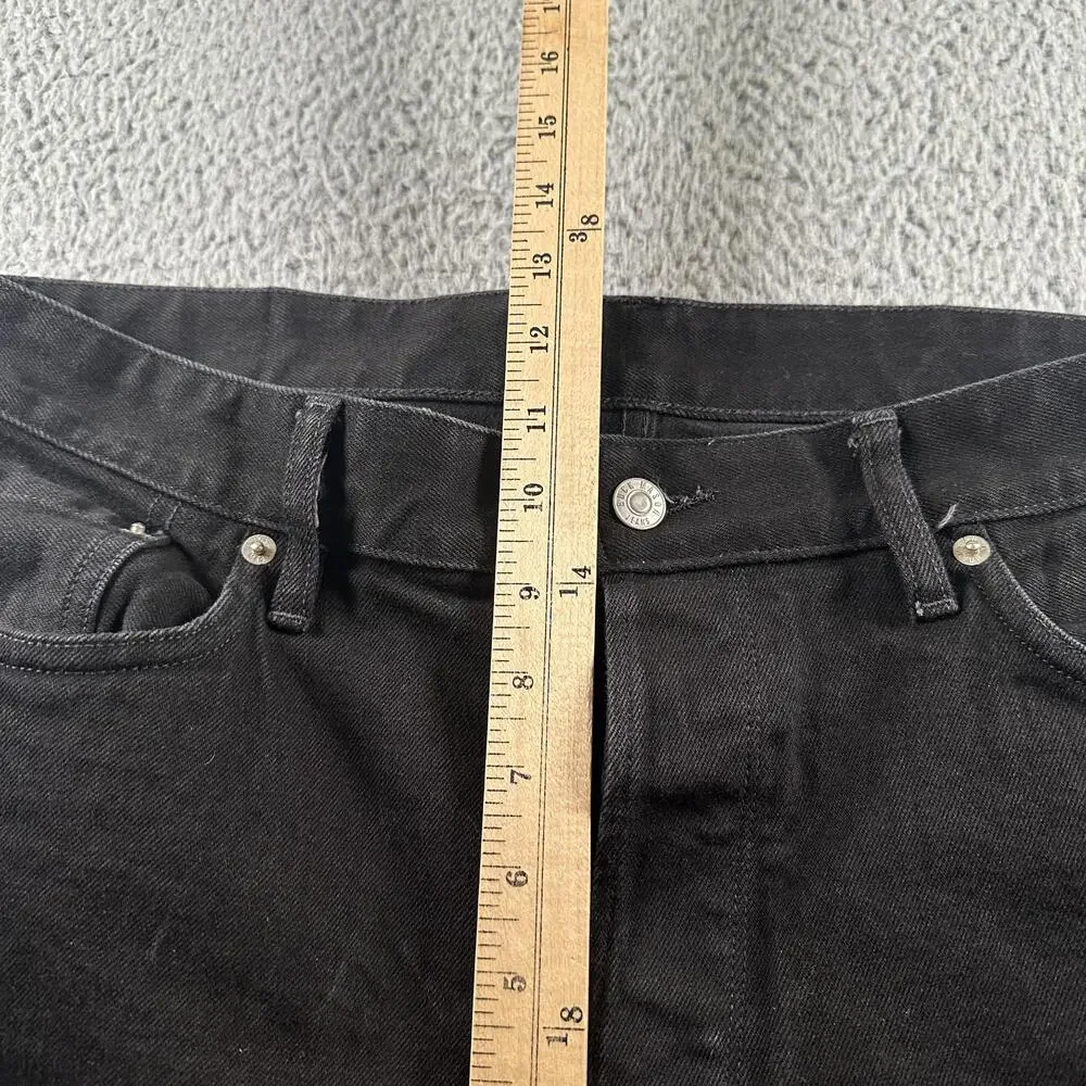 Buck Mason Ford Standard 13oz Jeans Mens 36x34 Black Slim Tapered Button Fly